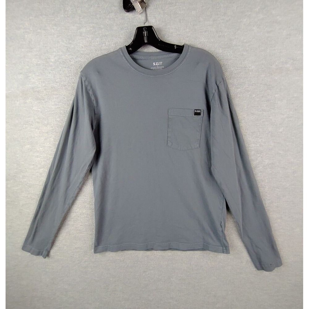 511 Tactical Mens Shirt Small Gray Tee Long Sleeve Casual Jersey Crew Streetwear